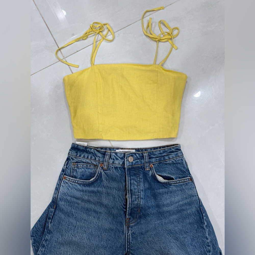 Forever 21 Yellow Crop Top